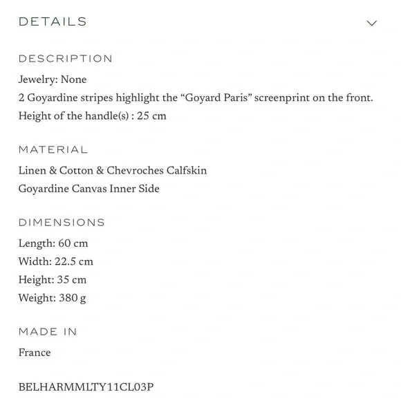 Goyard Belharra Shoulder Tote Bag in Reversible Turquoise & Tan - Picture 6 of 16